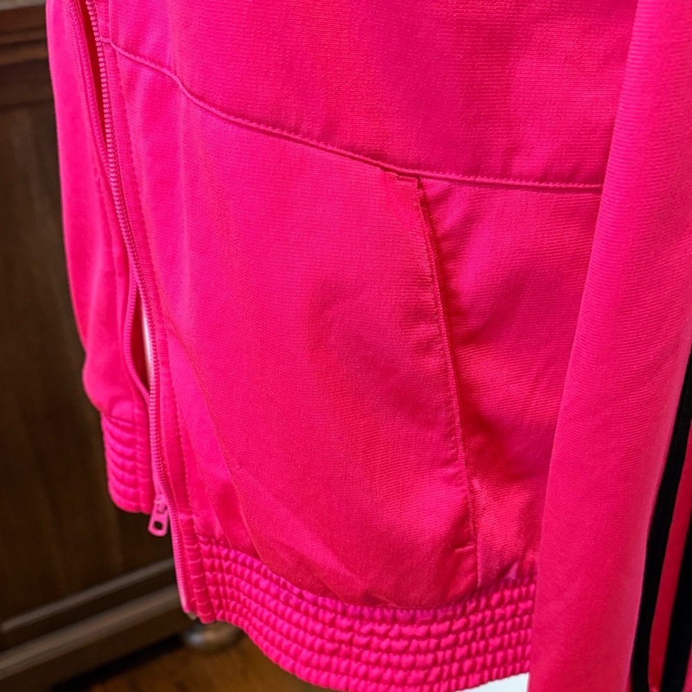 Adidas Vibrant Pink Bomber/Track Jacket Size XL (16) - Picture 6 of 14